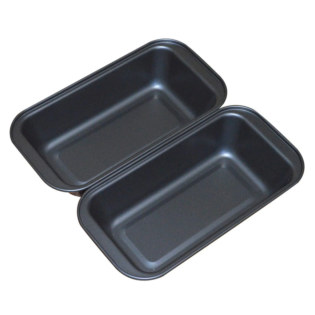 Nonstick Loaf Pan 6.7 x 3.5 Inch Carbon Steel Toast Pan for Baking Bread with Oven Gray set of 2