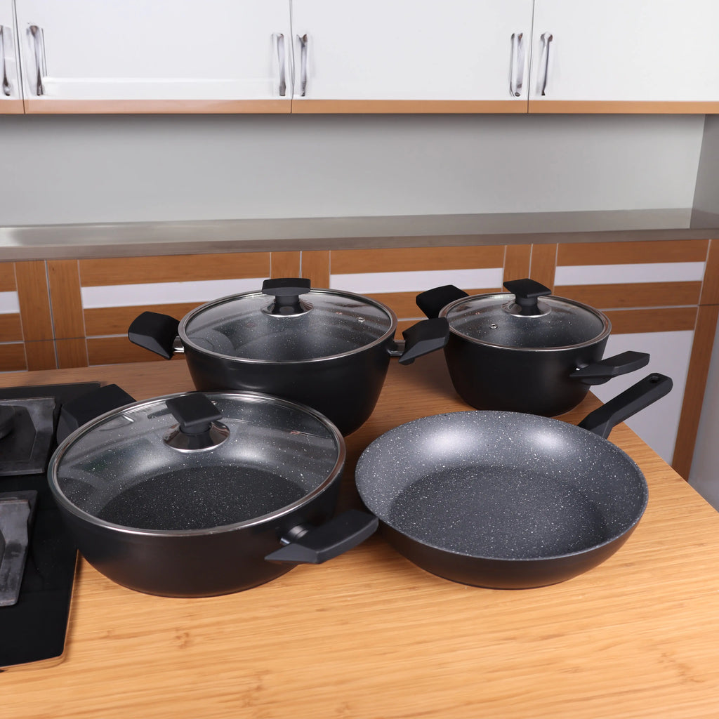 Serenk Excellence 7 Pieces Granite Pots and Pan Set